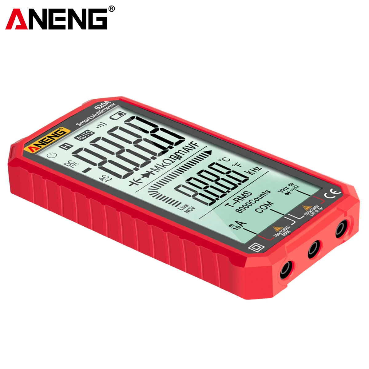 ANENG 620A цифровой Смарт мультиметр-Транзистор тестер 6000 отсчетов True RMS Авто