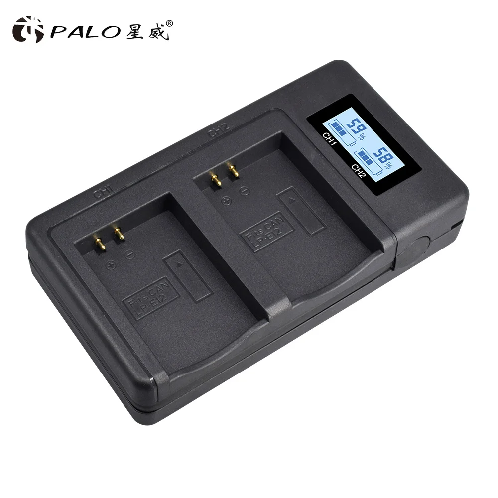 LP-E12 charger PALO Быстрая зарядка lcd USB smart LP E12 зарядное устройство для LPE12 LP-E12 батарея Canon EOS M M10 M50 M100 100D Kiss X7 SL1 камера - Цвет: LP-E12 charger