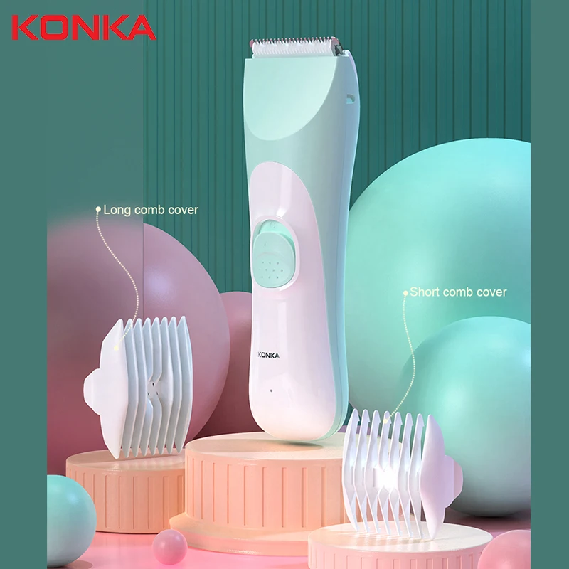 Электрическая машинка для стрижки волос KONKA детская Водонепроницаемая мини с