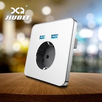 jiubei 2a dual usb port wall charger adapter charging socket with usb wall adapter eu plug socket power outlet