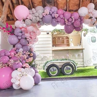 purple garland arch kit latex balloons girl boy baby shower wedding birthday party new year christmas decor supplies balloons