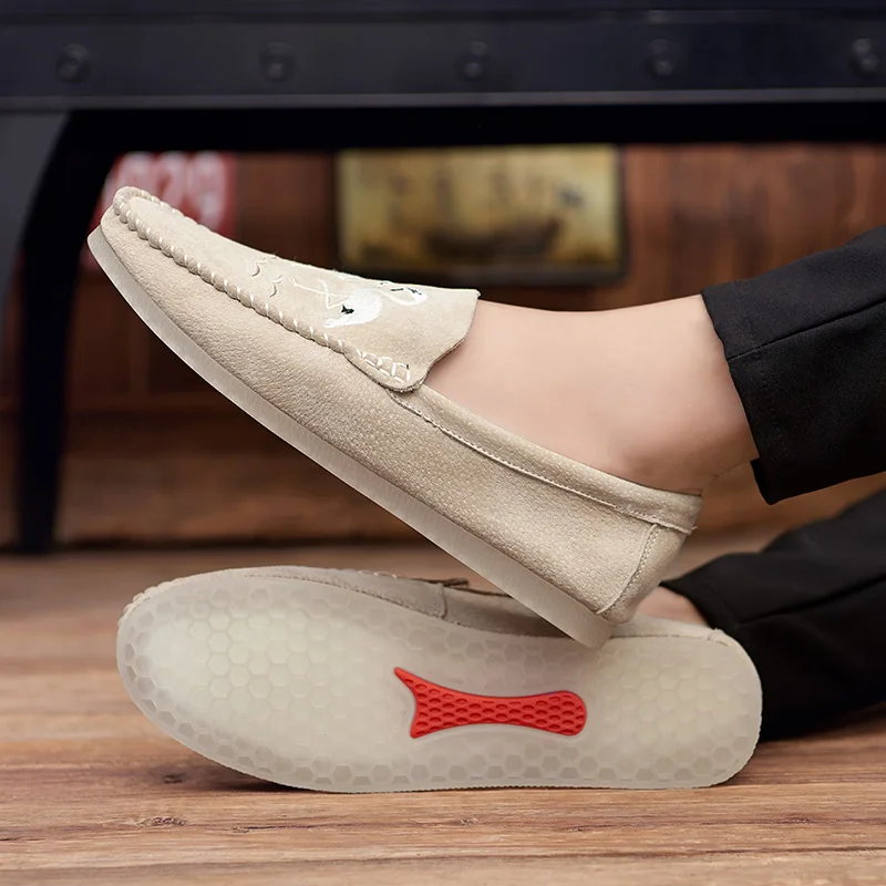 Fashion Style Soft Moccasins Men Loafers High Quality pig Leather Shoes Flats wedding Driving Big size 38-48 w5 | Обувь