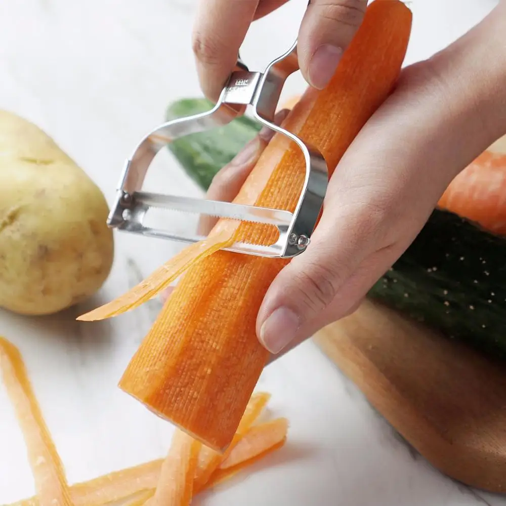 Многофункциональная Терка-Овощечистка из нержавеющей стали 3-в-1 со сменными