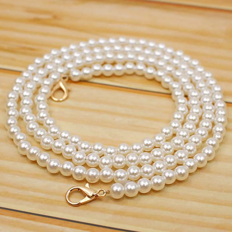 

8mm Pearl Bag Strap For Shoulder Bag Girls Bag Parts Accessories Bag Strap For Crossbody Luxury Replacement Strap for Women Bags