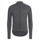 Флисовая термомайка для велоспорта, темно-серая, с длинным рукавом, 2022