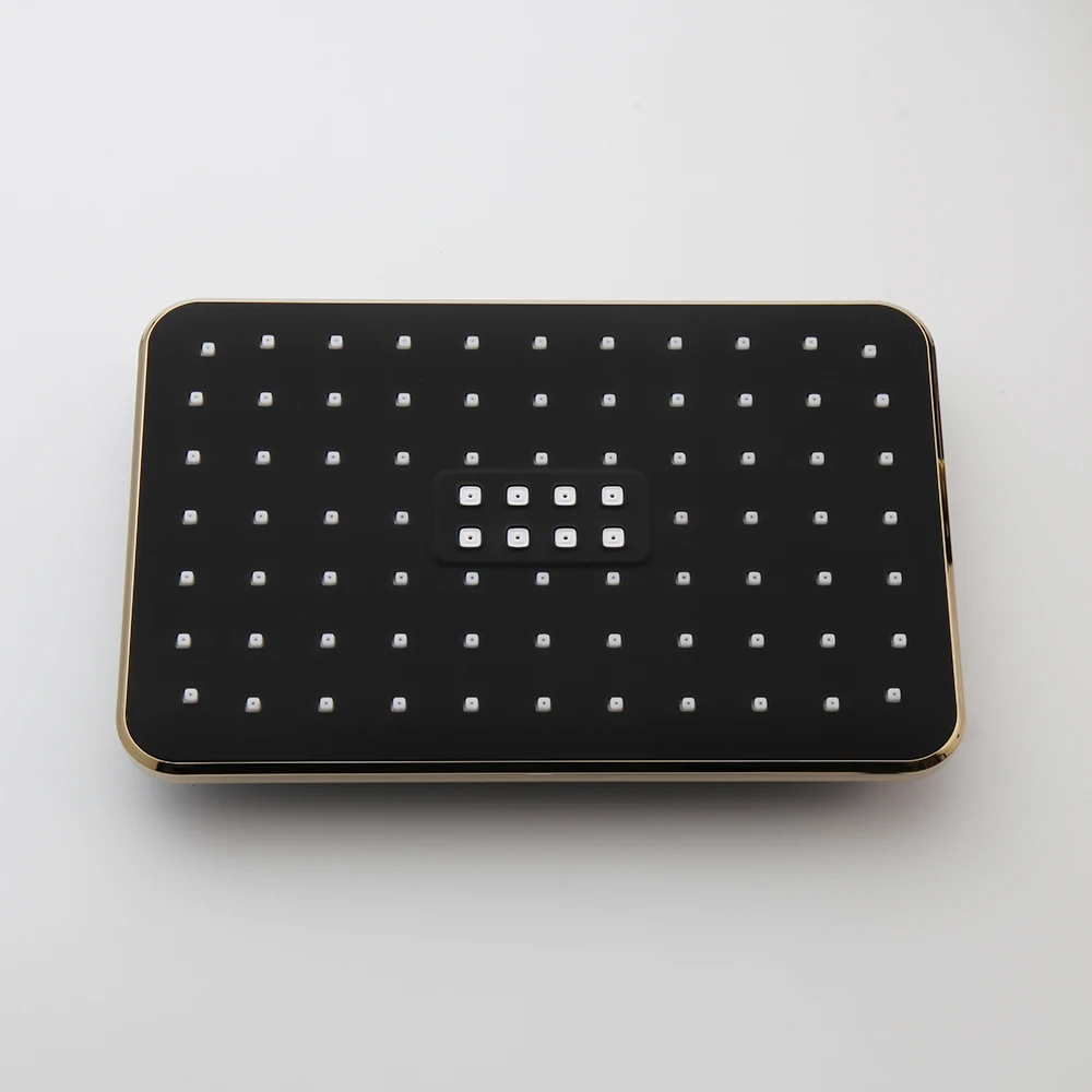 Матовый черный светодиодный цифровой душевой набор KEMAIDI термостатическая