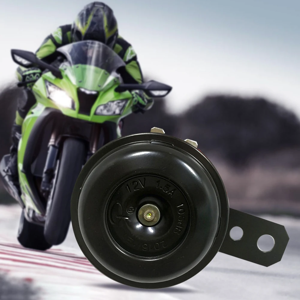 

12V 1.5A 105db Waterproof Round Loud Horn Speakers for Scooter Moped Dirt Bike ATV Universal Motorcycle Electric Horn kit