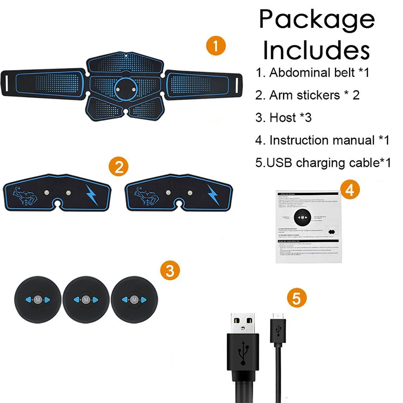 Электрический стимулятор мышц цифровой тренажер для брюшного пресса