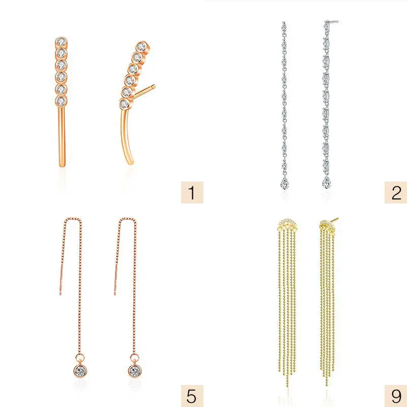 Женские серьги гвоздики в Корейском стиле подвески с подвесками ювелирные