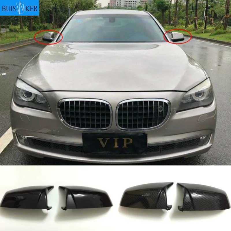 

Боковое крыло для зеркала заднего вида, крышка для BMW 5 6 7 серии E60 E61 E63 E64 F01 F02-F04 F06 F07 F10 F11 F12 F13, черное углеродное волокно