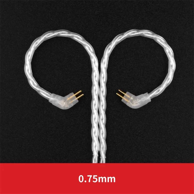 0.75 PIN Новая лампа указателя A2 наушники с серебряным покрытием обновления кабель 0,75 \ 0,78 \ mmcx PIN для V80 V20 V10 AS10 IE80 V30 T2 t3 p1 F3 N3 V90 V30 S2 S7 N1 - Цвет: 0.75 PIN