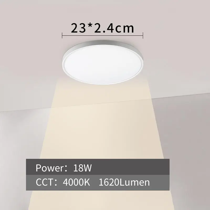 18W-4000K Современный светодиодный потолочный светильник 12 Вт, 18 Вт, 24 Вт, 32 Вт, 220 В, 5000 К, лампы для кухни, спальни, ванной комнаты, ультратонкая потолочная лампа - Цвет корпуса: 18W-4000K
