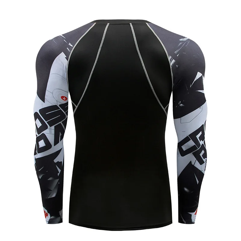Компрессионная майка с длинным рукавом мужская быстросохнущая футболка для