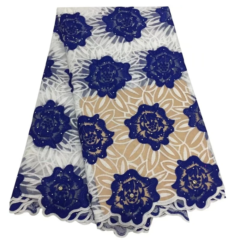 Новое поступление Королевская Синяя французская кружевная ткань 2020