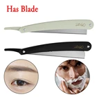 1 шт., Мужская складная бритва из нержавеющей стали с прямым краем