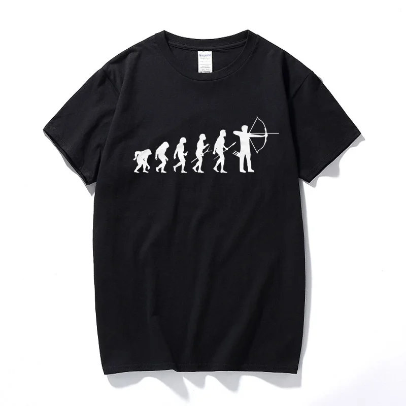 

Archery Evolution Archer T-Shirt Premium Cotton Tshirt Bows Arrows Funny t shirts Tops Fashion Tee shirt homme