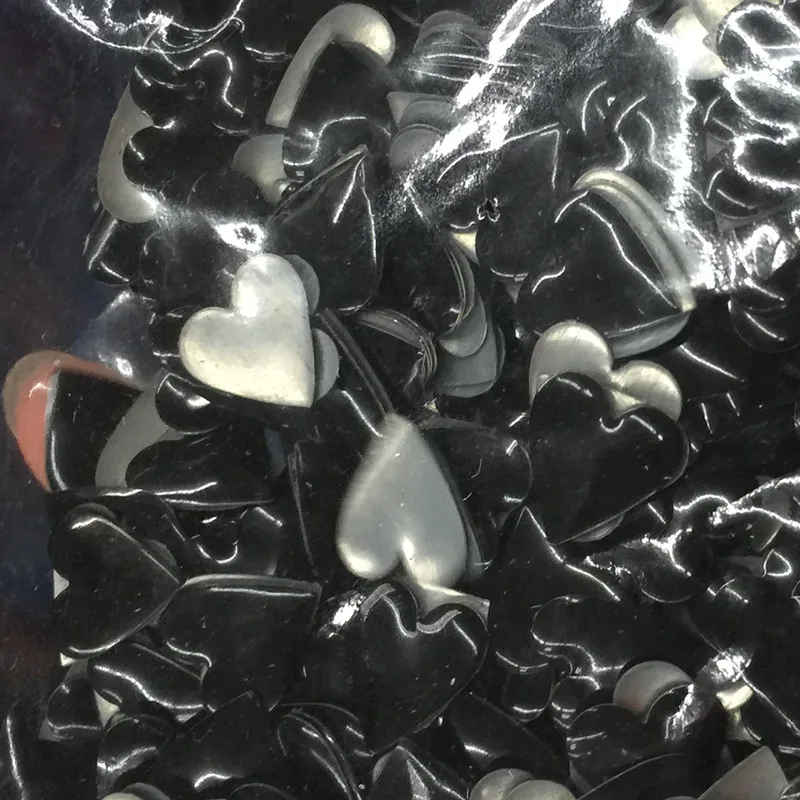 1440 шт/10 брутто 6*6 мм черный горячий фиксация страз в форме сердца панк Рок шпильки и шипы для одежды DIY аксессуары