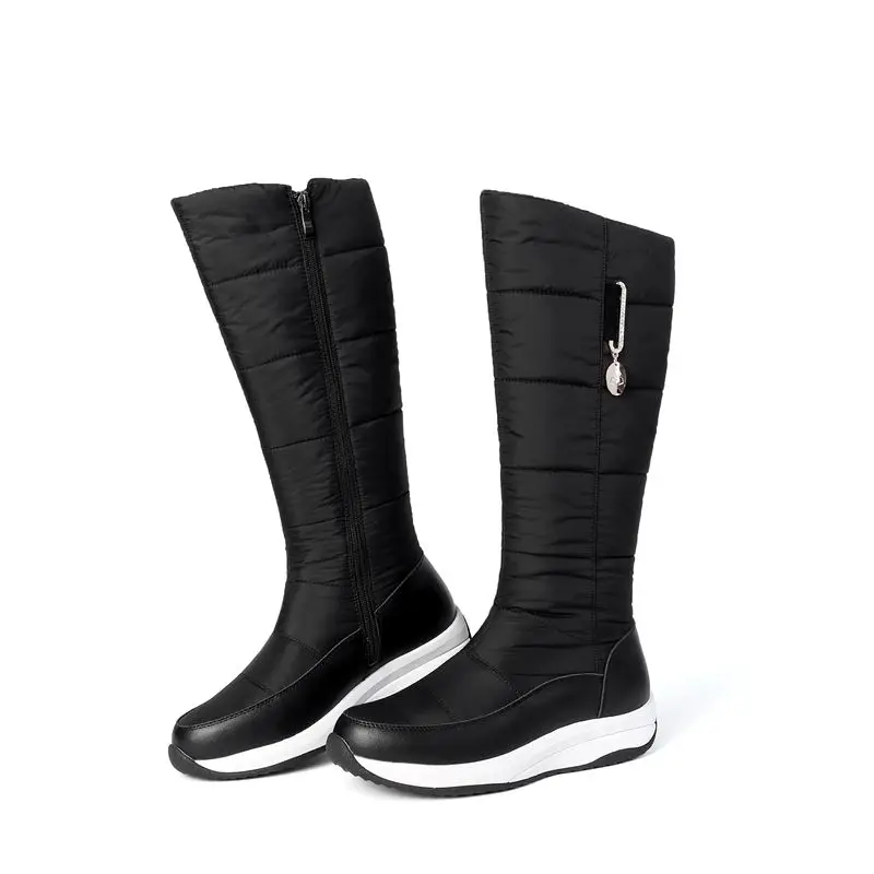 ASUMER/Большие размеры 35-44, сапоги из натуральной коровьей кожи высокого качества женские теплые зимние сапоги на меху женские зимние сапоги до колена