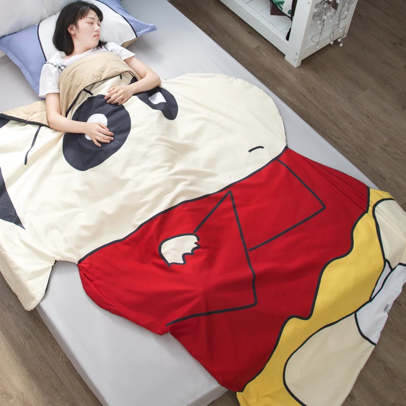 Manta de algod&oacute;n con forma de cray&oacute;n de Anime para ni&ntilde;os, S&aacute;bana de edred&oacute;n de aire acondicionado, colcha fina de dibujos animados para verano, manta de descanso para oficina y Midday-2
