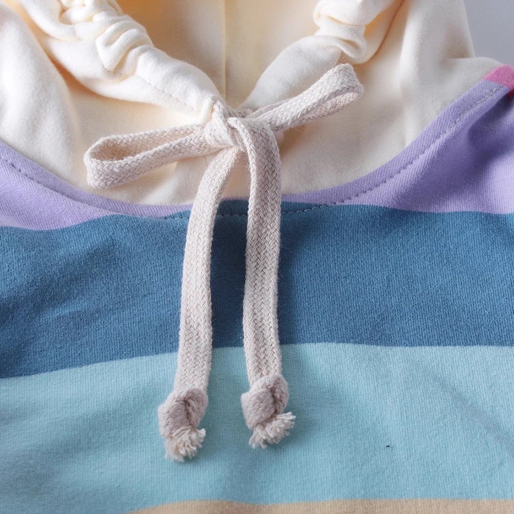 

0-3T New Rainbow Baby Girls Biys Jumpsuit Hooded Infant Girls Bodysuits Long Sleeve Bodysuit Fashion Baby Girls Clothes