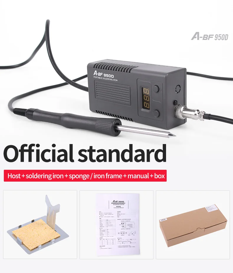 A-BF 950D микро паяльная станция 50 Вт мини умный температурный Регулируемый ремонт Электрический Утюг паяльная станция быстрый нагрев
