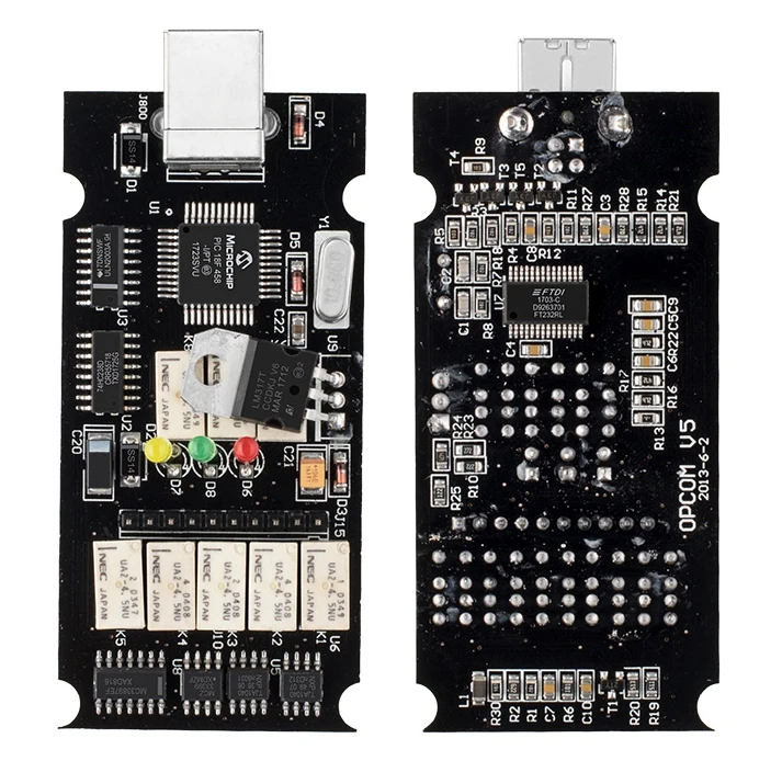 Op com V1.65 V1.78 V1.99 с PIC18F458 FTDI op-com OBD2 Авто диагностический инструмент для Opel OPCOM шина сети локальных контроллеров V1.7 может быть обновления флэш-памяти