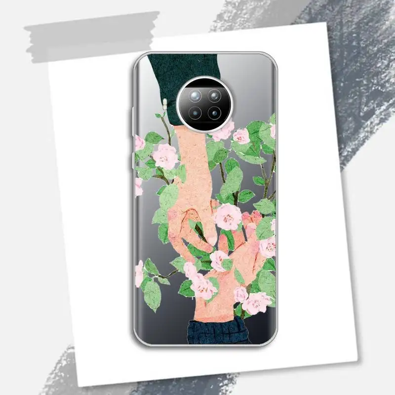 

hand Hold hands love beautiful Phone Case Transparent for xiaomi redmi note 8 9 9s 11 10t lite pro