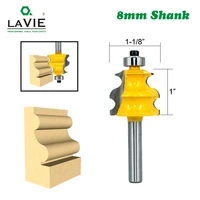 lavie 1pc 8mm shank line router bit architectural molding woodworking tenon milling cutter for wood machine tools mc02079