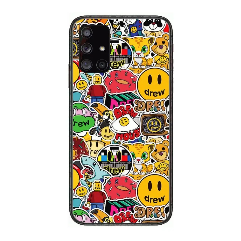 

Luxury fashion brand Phone Case Hull For Samsung Galaxy A 90 50 51 20 71 70 40 30 10 80 E 5G S Black Shell Art Cell Cover