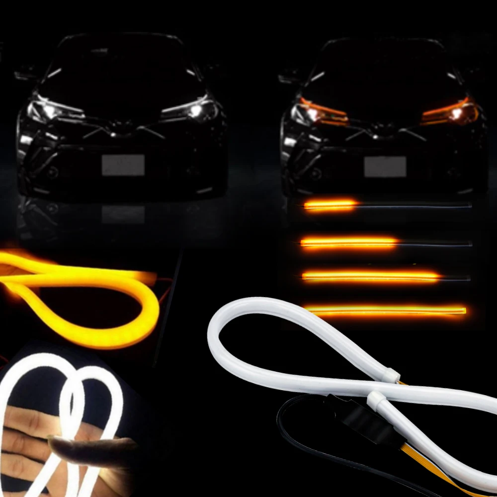 2 шт. светодиодный светильник с гибкой трубкой дневной ходовой ангельские глазки