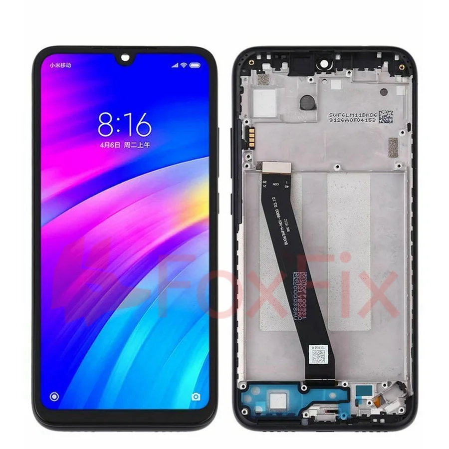 Для Xiaomi Redmi 7 ЖК-дисплей кодирующий преобразователь сенсорного экрана в сборе с рамкой для Snapdragon 632 Redmi 7 Замена ЖК-экрана