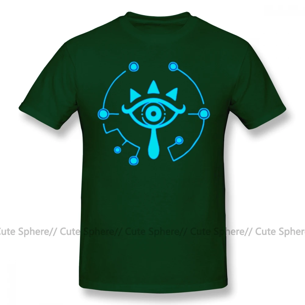 Футболка Zelda Breathing Of The Wild футболка Sheikah slate Legend Of Zelda Breathing Of The Wild забавная Футболка с принтом - Цвет: Dark Green