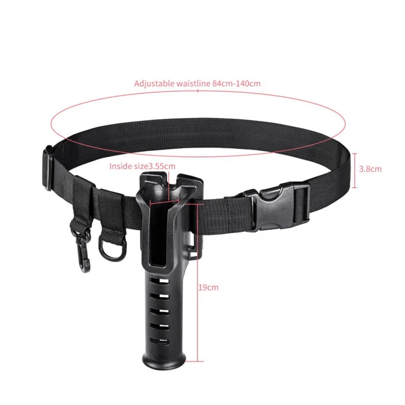 

Adjustable Belt Rod Bracket Fishing Rod Abdomen Support Vertical Rod Frame Fishing Accessories