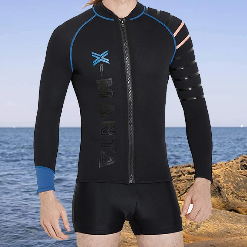 

Men Diving Wetsuit 3mm Neoprene Long Sleeve Clothes Short Pants Diving Suit for Jump Paddle Board Surfing Snorkeling