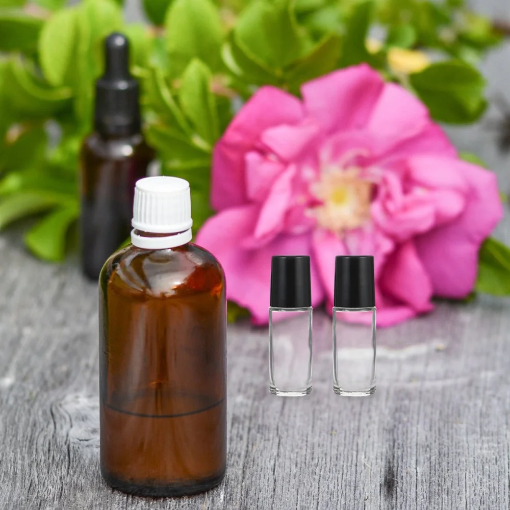 

6pcs 30ml Roll-on Bottle Beads Portable Essential Oil Bottle for Home Use