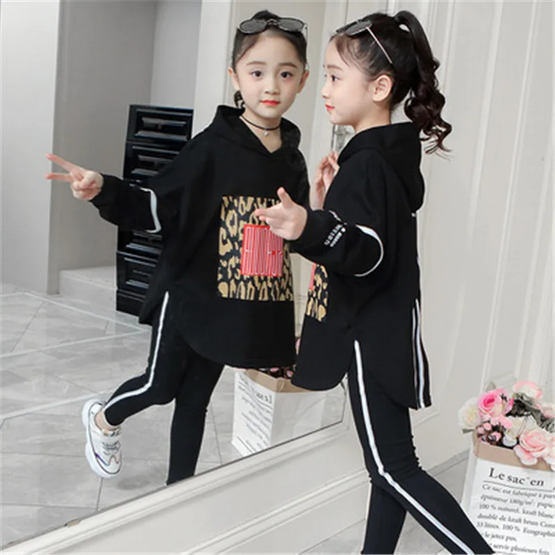 2019 Letter printing Baby Girls Clothes Sets Autumn spring Casual Cotton Children Tracksuit Long sleeve Hoodie + Pants 2Pcs Suit | Детская