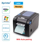 Термоэтикетки Xprinter чековый принтер штрих-кода, машина для счетов, 20-80 мм USB-порт с автоматическим отклеиванием, для Android, iOS, Windows, XP-370B