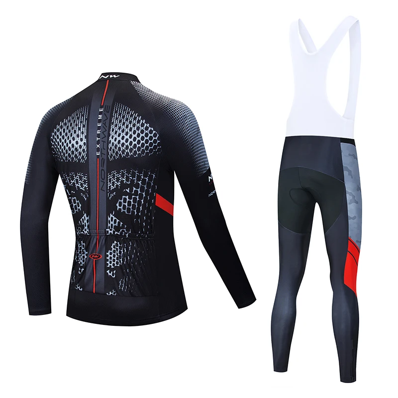 2020NW теплый плюс бархатный велосипедный костюм с длинными рукавами для горного