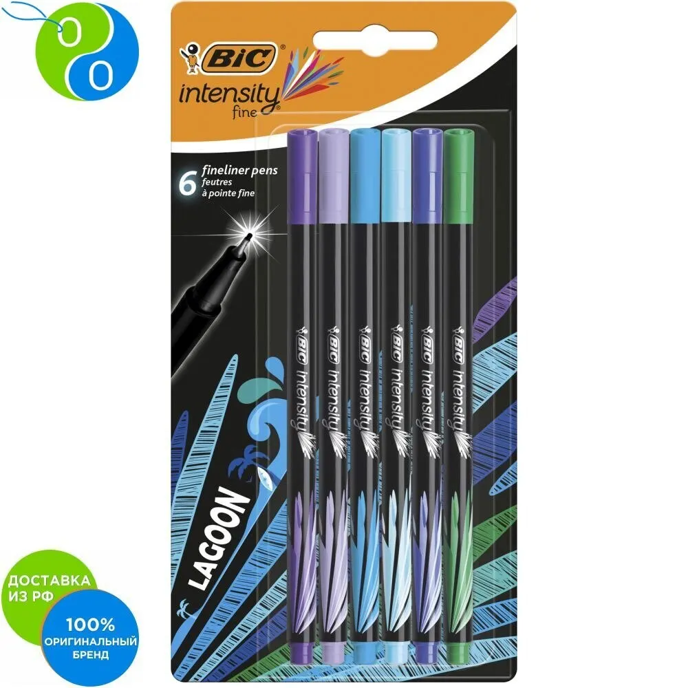 Капиллярная ручка BIC Intensity Fine Блистер x6 (набор из 6 цветов)|Гелевые ручки| |