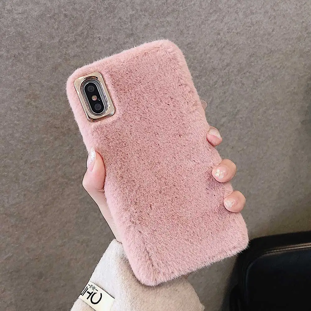 Подарки для девочек для iphone 11 Pro Max, удобный и теплый пушистый чехол для телефона для iphone XS MAX XR 6 6S 7 8 Plus 8 plus, мягкий чехол для телефона