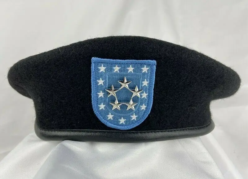Черный шерстяной берет для пехотных полков армии США 5 звезд общий ряд|Кепки