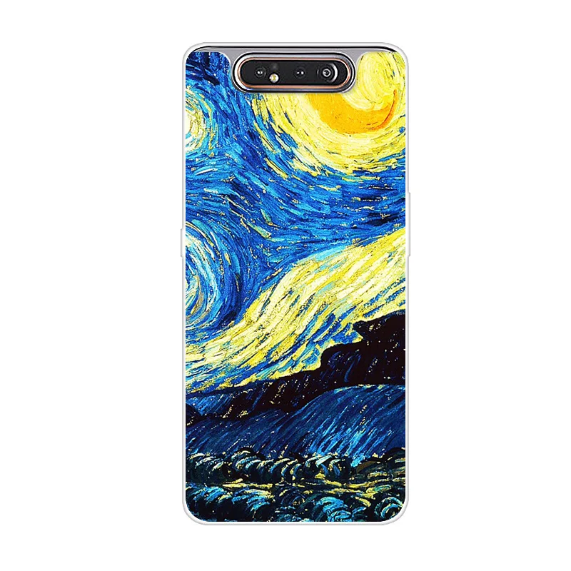 Молочно-Белый Чехол для телефона для samsung Galaxy A80, силиконовый чехол с цветком, мягкий ТПУ чехол для samsung A80 A 80, чехол, Модный чехол - Цвет: Молочно-Белый