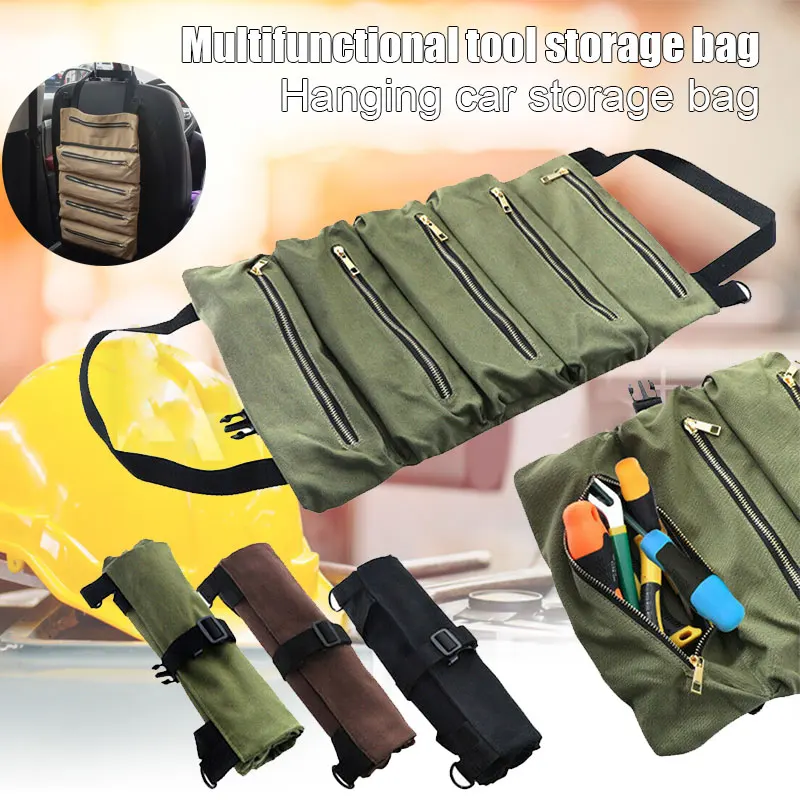

Roll Tool Roll Multi-Purpose Tool Roll Up Bag Wrench Roll Pouch Hanging Tool Storage Bag K888