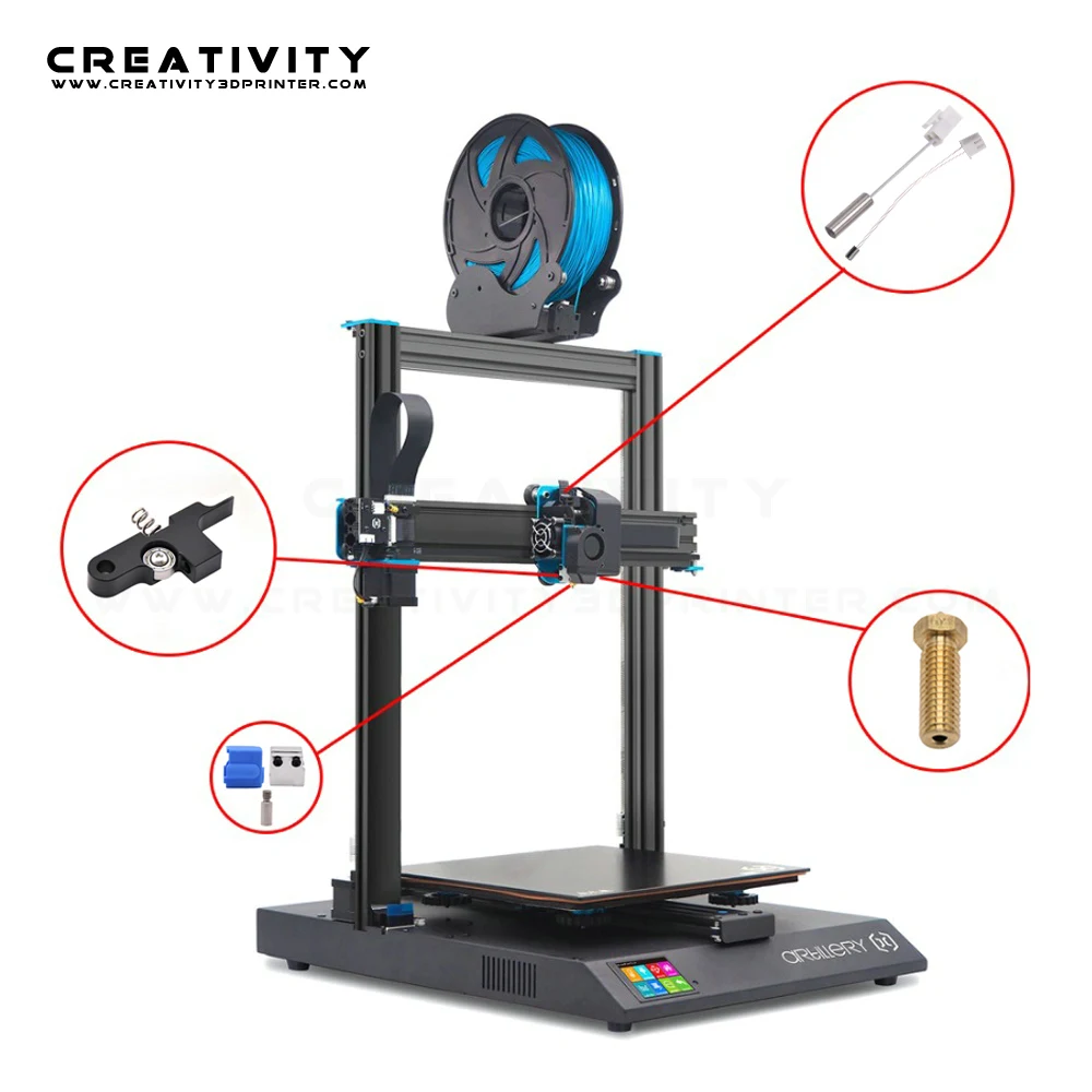 Новая деталь для 3D-принтера Sidewinder X1 &amp Genius Серебряная вулканическая Форсунка