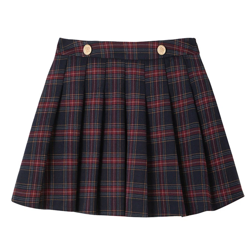 

2021 Classic Gothic Plaid Skirt Women Summer Fashion Brand Goth Lolita Preppy Style Chic High Waist Sexy Short Pleated Skirts
