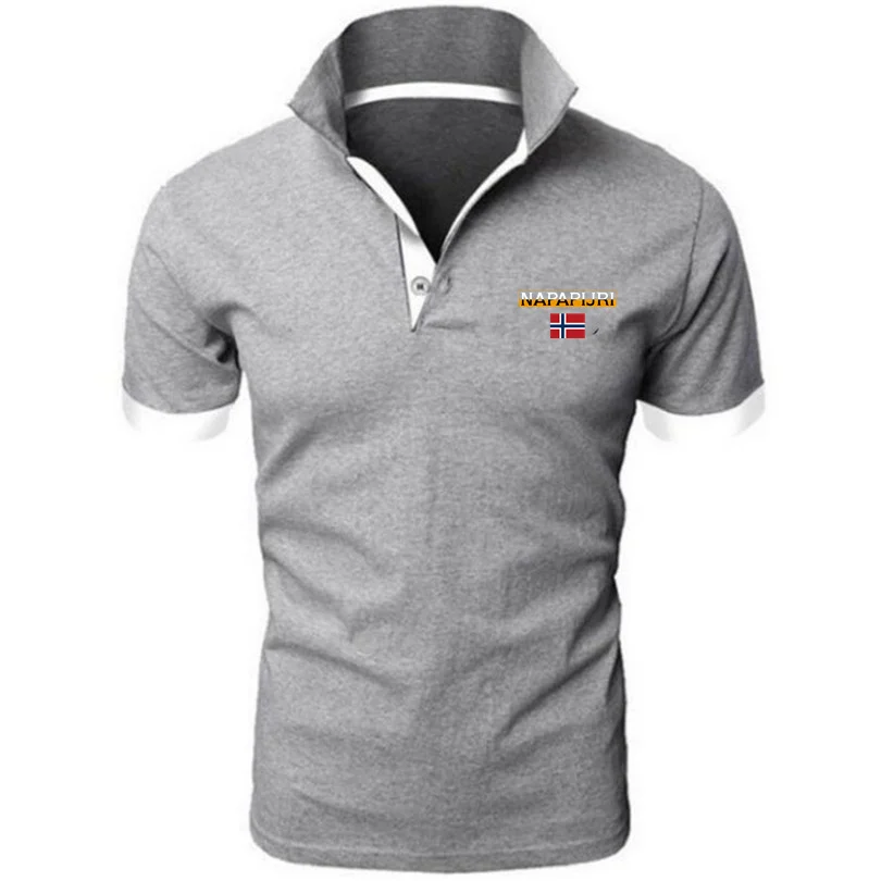 

2021New polo shirt short-sleeved summer handsome shirt tide brand fashion men's polo shirt men's top clothes