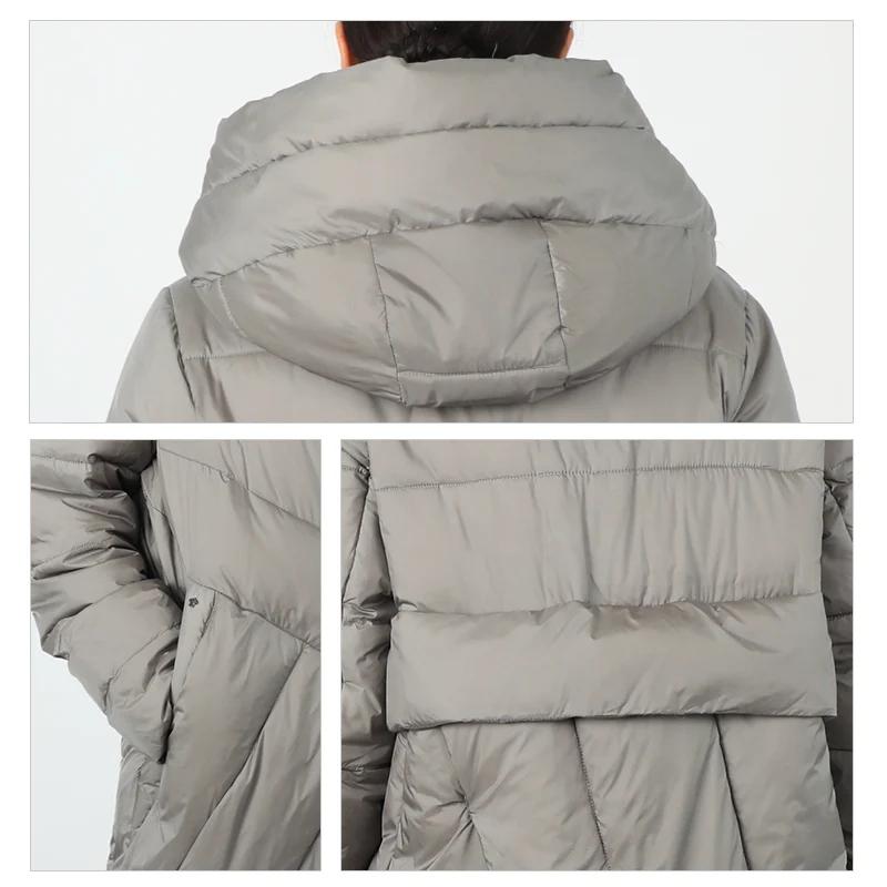 

women's long down jacket parka Goose outwear with hood quilted coat female plus size Montcler Cotton clothes Canada 2020 19-091