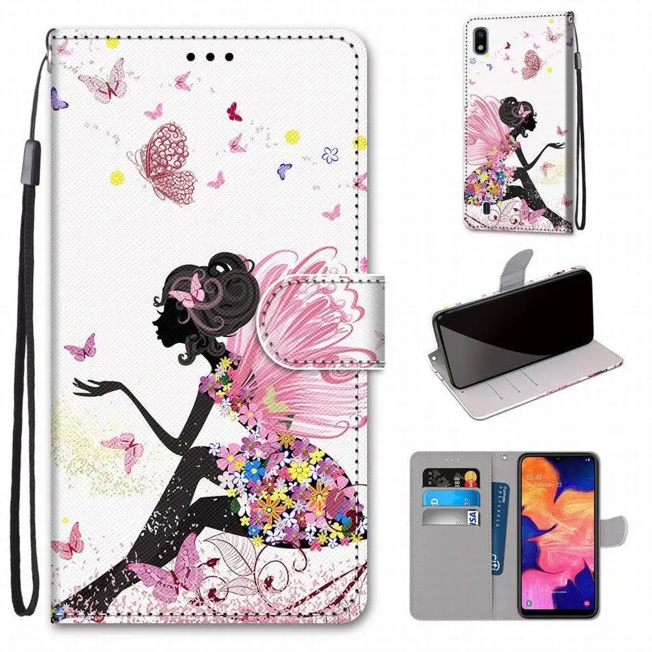 

For Case Huawei Mate 10 Lite Mate 20 Lite Mate 30 Pro PU Leather Phone Cover Animal Floral Tower Lovely Girls Boys Box Capa O08F