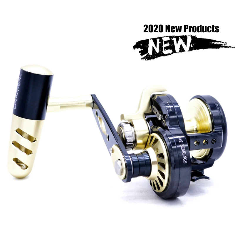 

Рыболовная катушка для соленой воды, лево/Правосторонняя катушка для медленного джиггинга, максимальная тяга до 32 кг, полностью металличес...