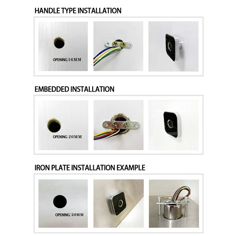 Панель управления доступом по отпечаткам пальцев с низким энергопотреблением 12